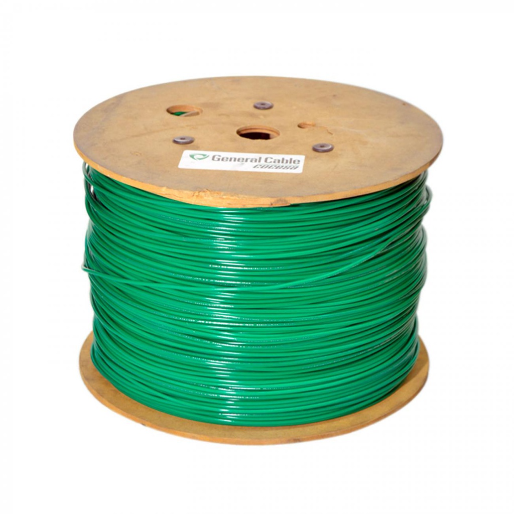 Cable THHN 12 Awg verde bobina 152.4 metros