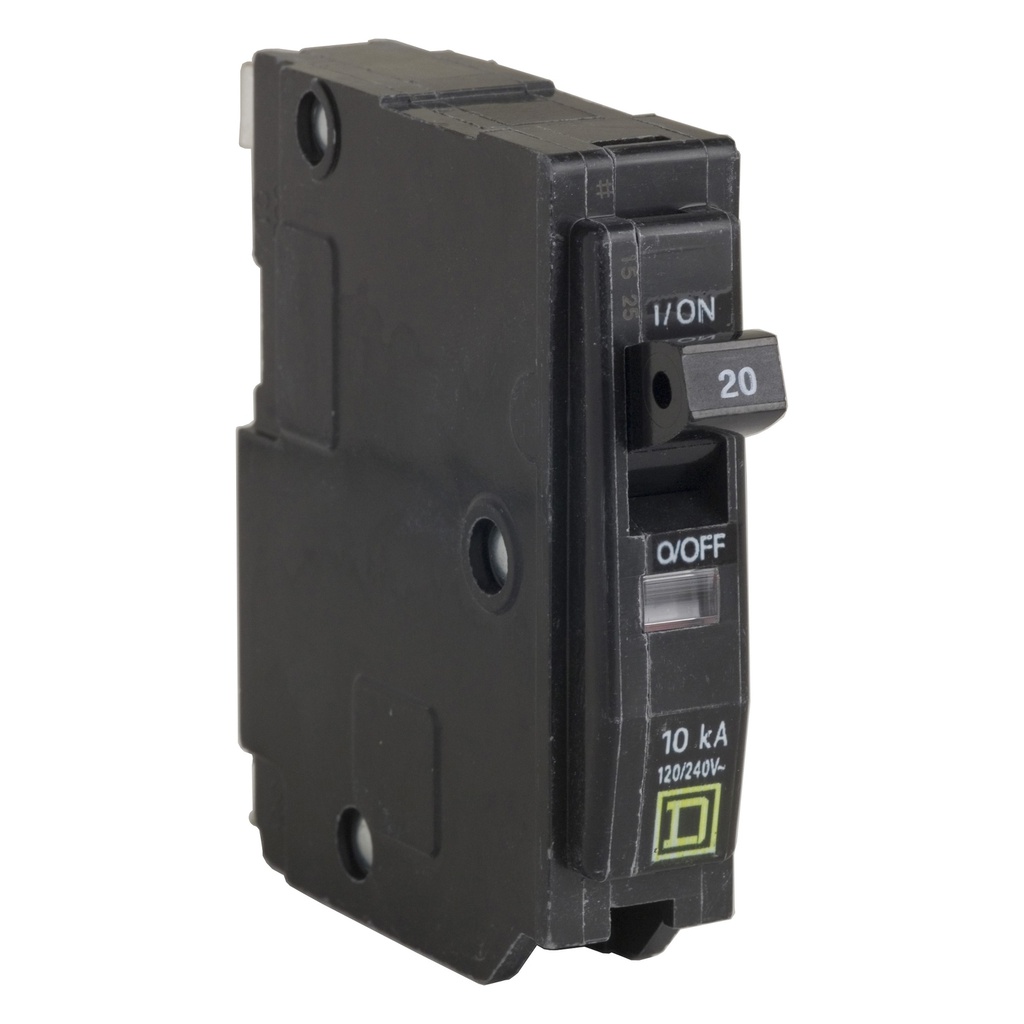 Breaker termomagnético de enchufar QOW120, 1P, 20A, 120/240V, 10kA