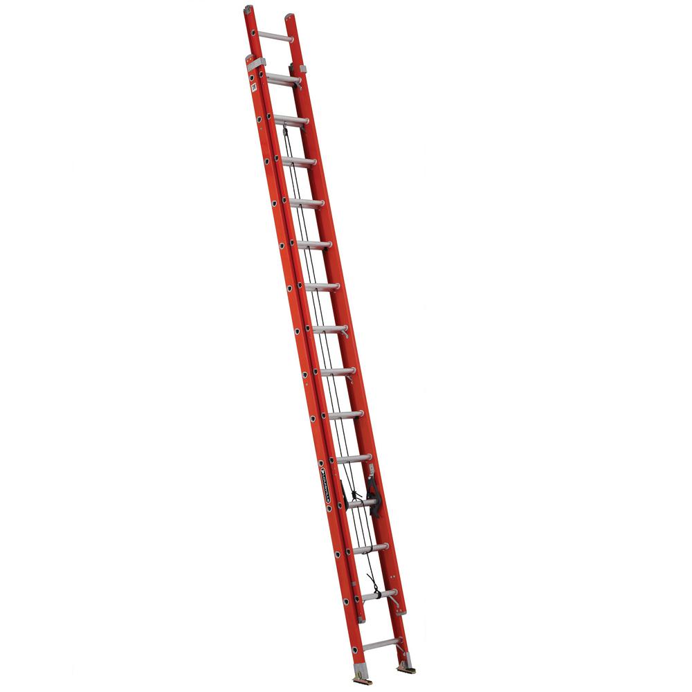 LOUISVILLE FE3228 Escalera de fibra de vidrio de extensión 28' 300lbs