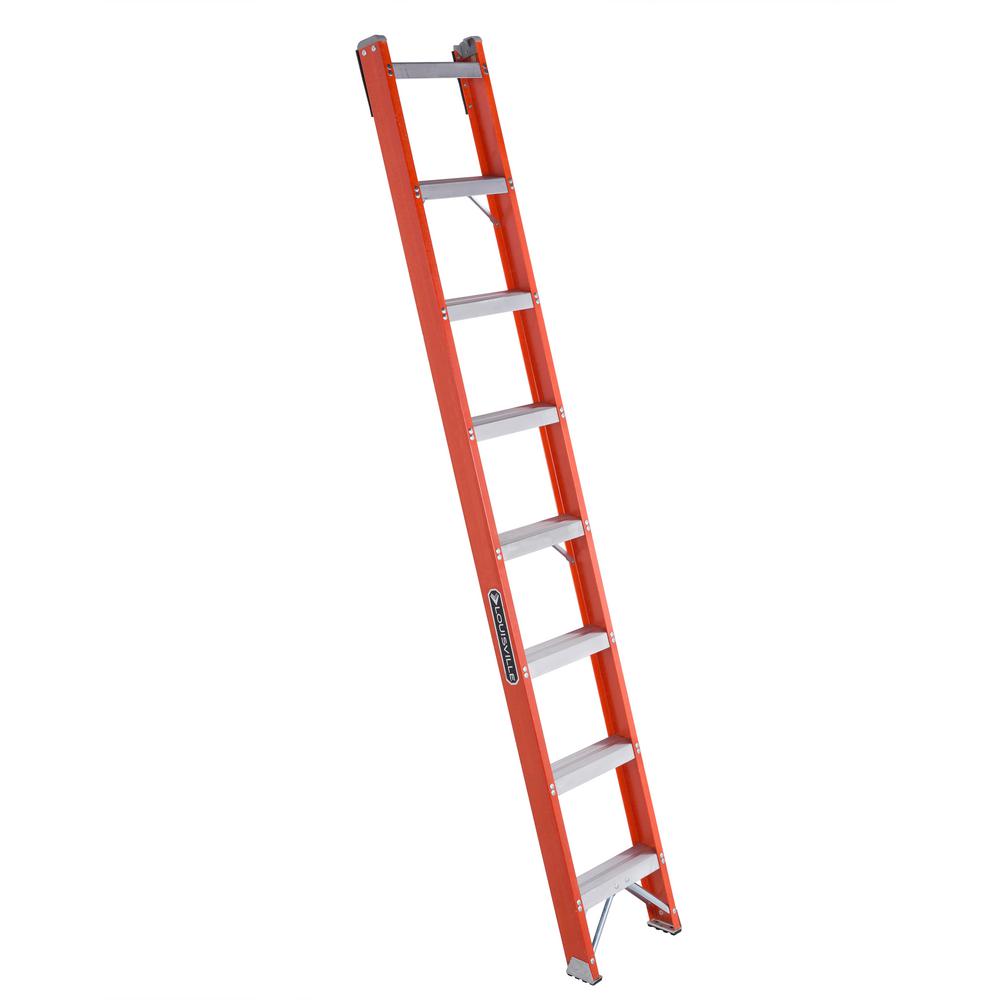 LOUISVILLE FH1008 Escalera de fibra de vidrio 1 sección 8' 300lbs