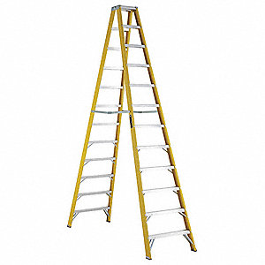 LOUISVILLE FM2012 Escalera de fibra de vidrio tipo "A" doble 12' 250lbs