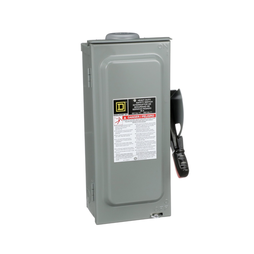 Interruptor de seguridad HU361RB, 3P, 30A, 600V, Nema 3R