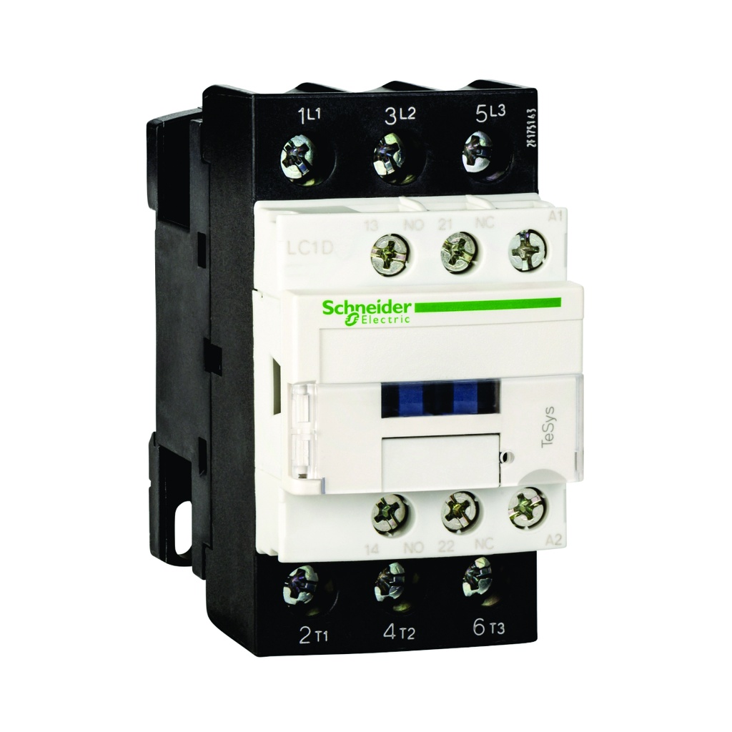 Contactor 25A, 3P, bobina de 115V AC, AC-3 <=440V, 60HZ, 1NA+1NC, TeSys D