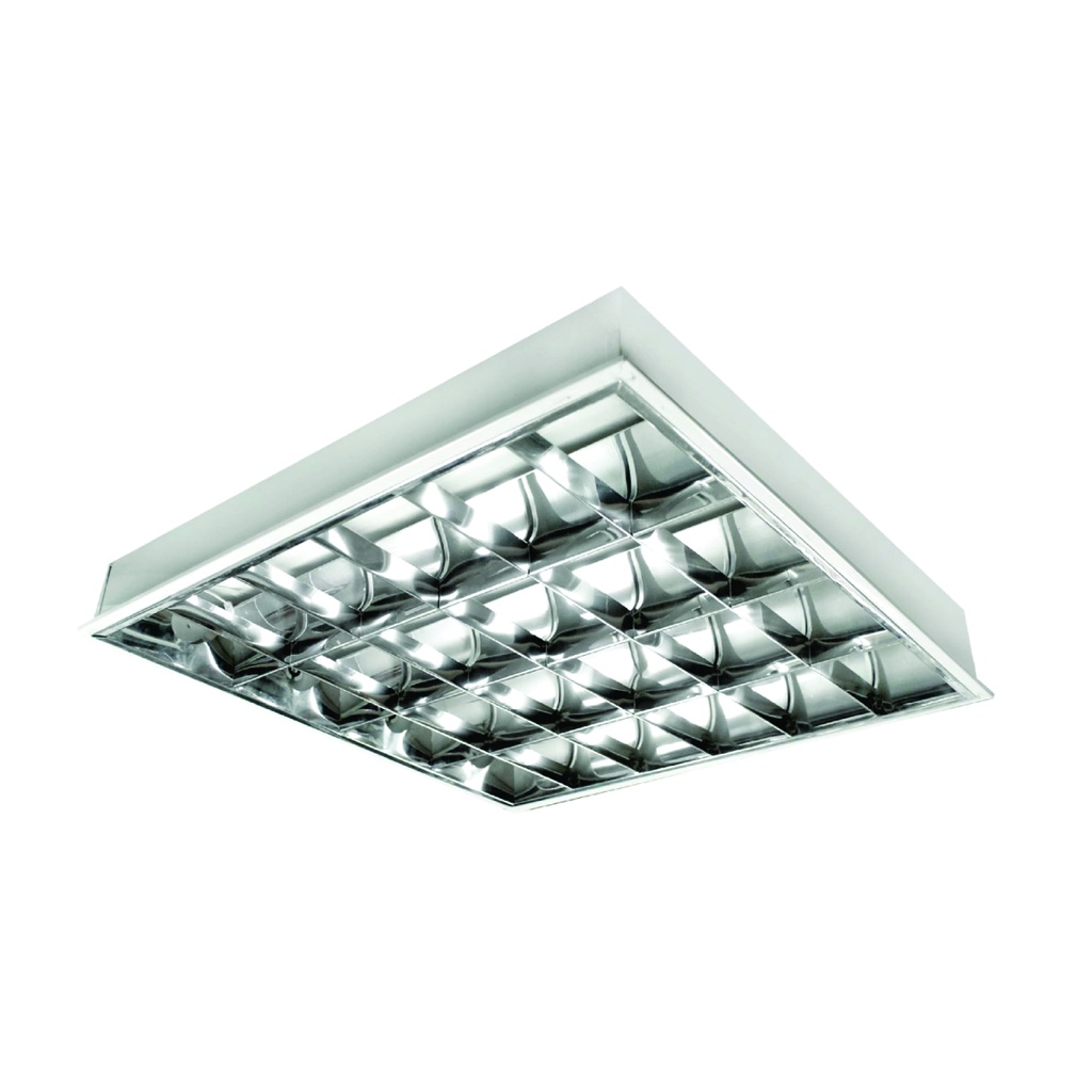ILUKON Luminaria LED empotrada modelo PLUS Mirror 2'x2' para 4 tubos