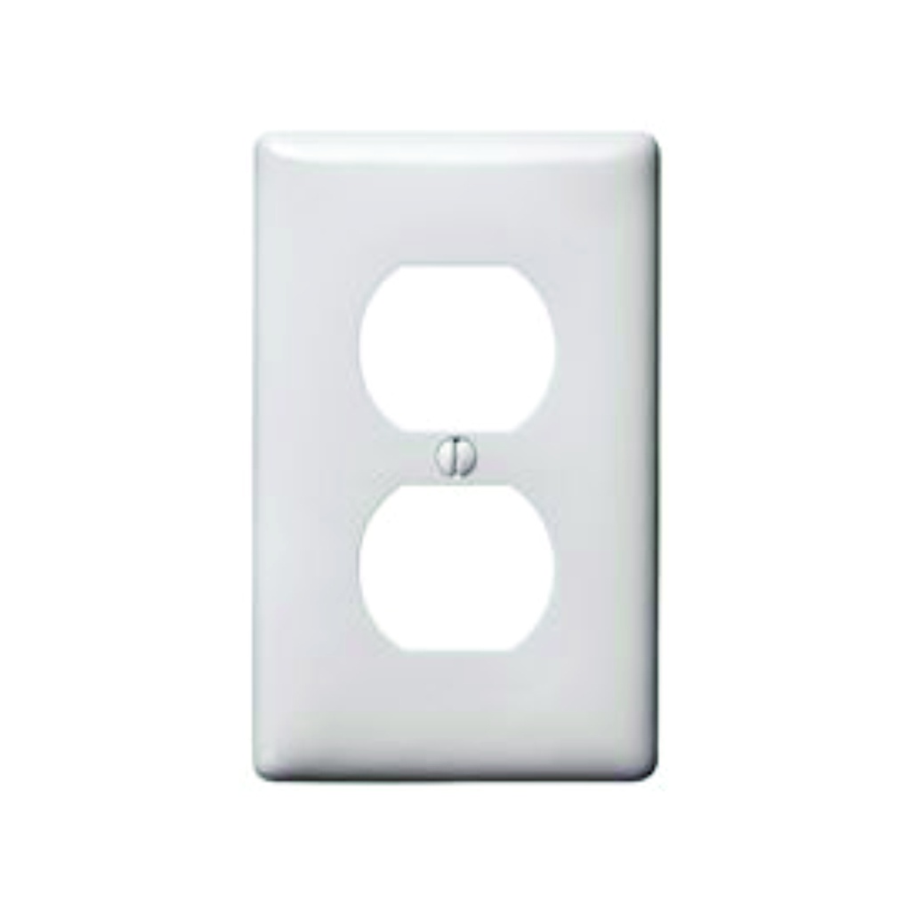 HUBBELL NP8W Placa para interruptor doble de 1/8", 1 gang, blanco