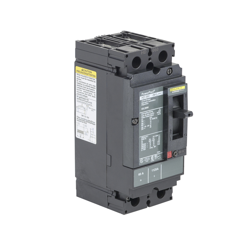 Breaker termomagnético industrial HDL26060, 2P, 60A, 600V, 14kA