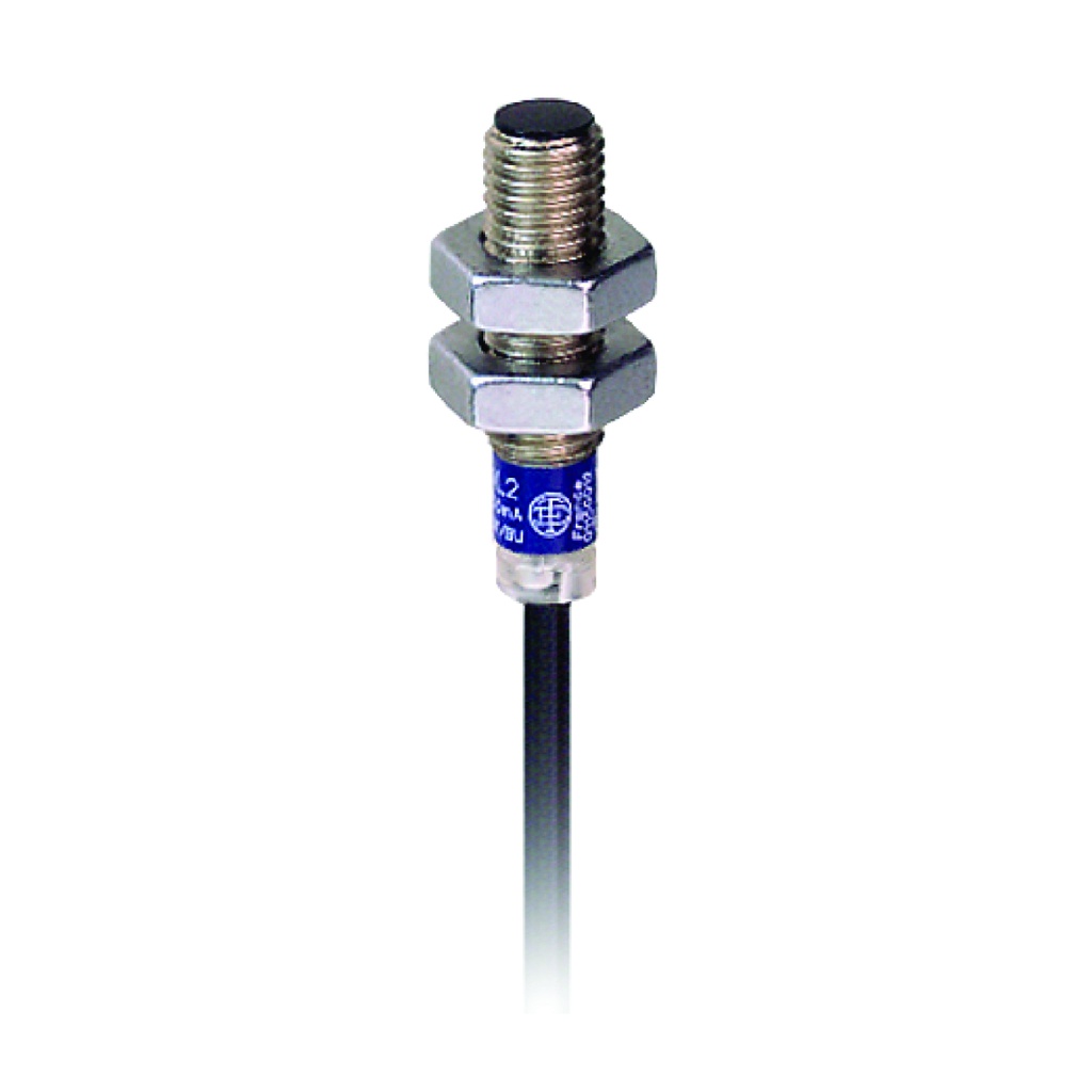 XS608B1NBL2 Sensor de proximidad inductivo XS6 M8, L51mm, acero inoxidable, Sn 2.5mm, 12→48VDC, cable 2 metros, OsiSense XS