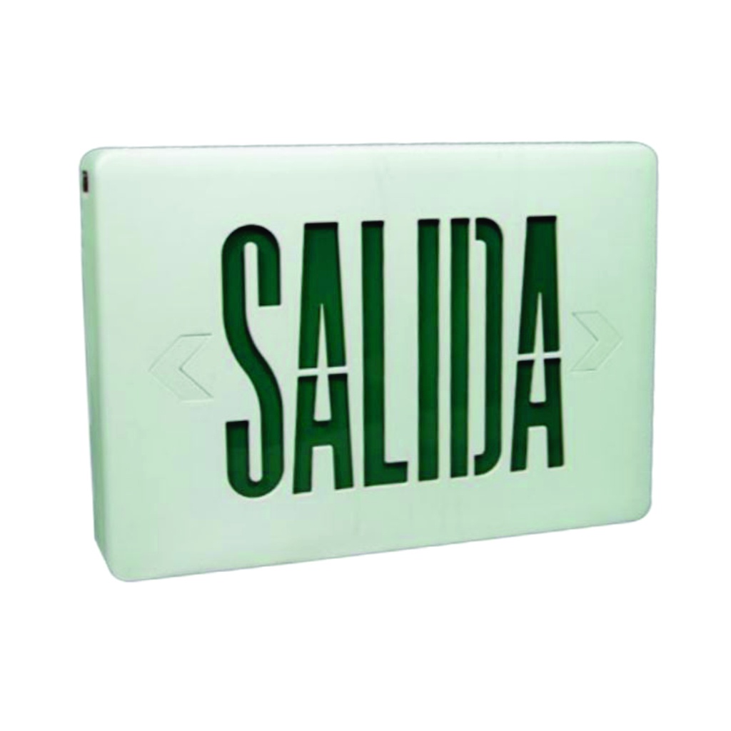 SYLVANIA Rótulo de salida LED E-50G UL, letras color verde "SALIDA", 120/277V