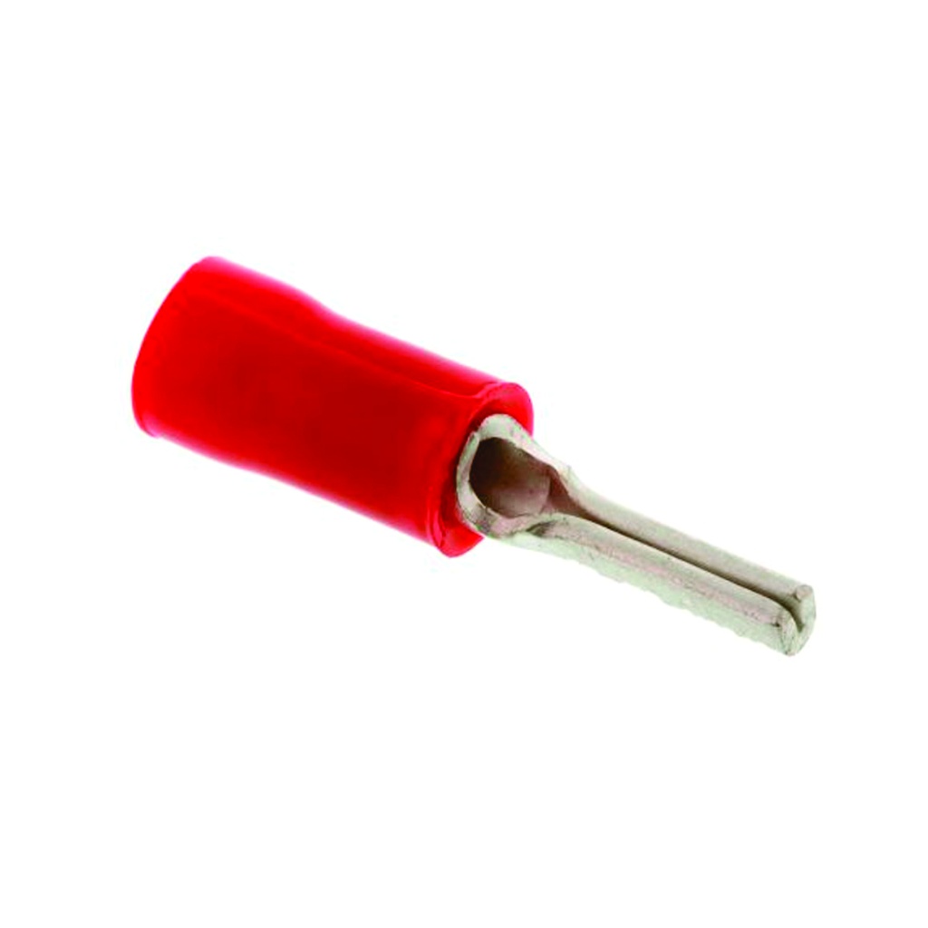Terminal de pin aislado TPP-1.5-12 rojo para cable 22-16 AWG