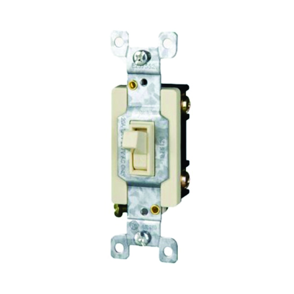 Interruptor sencillo 20A, 120-277V, light almond, UL