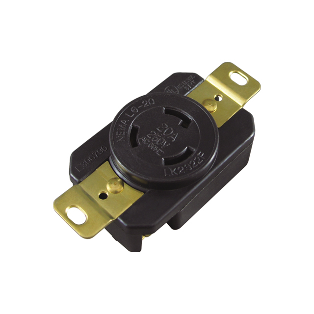 Tomacorriente Twist-Lock empotrable 20A, 250V, NEMA L6-20R,UL