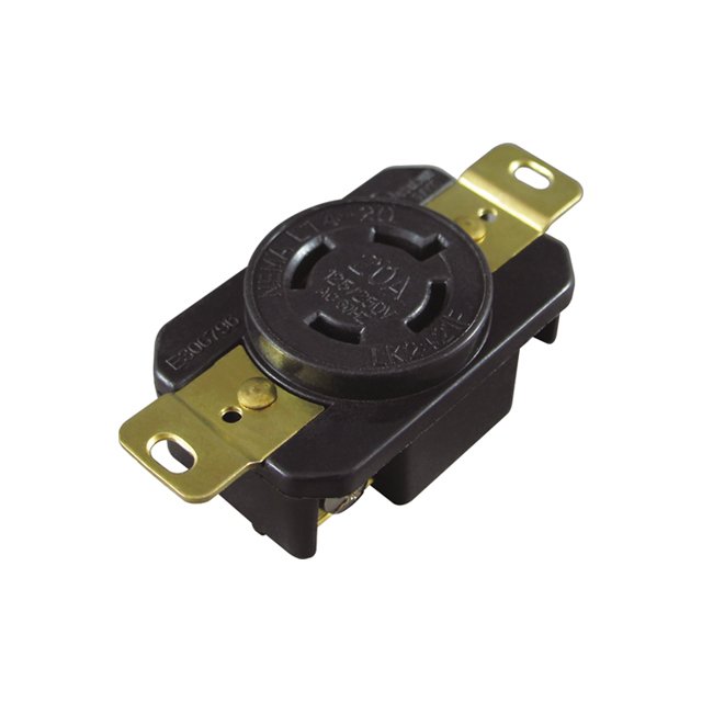 Tomacorriente Twist-Lock empotrable 20A, 250V, NEMA L14-20R, UL