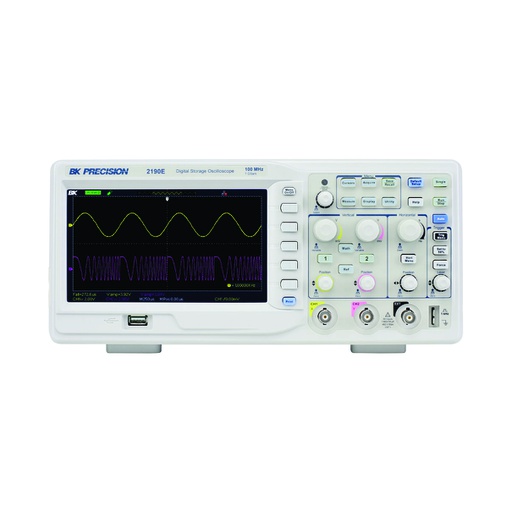 [HER.03.203] [2190E] BK Precision 2190E Osciloscopio digital de 100 MHz, 2 canales, muestreo de 1 GS/s, memoria de trazo de 40K, con interfaces de comunicación USB y LAN