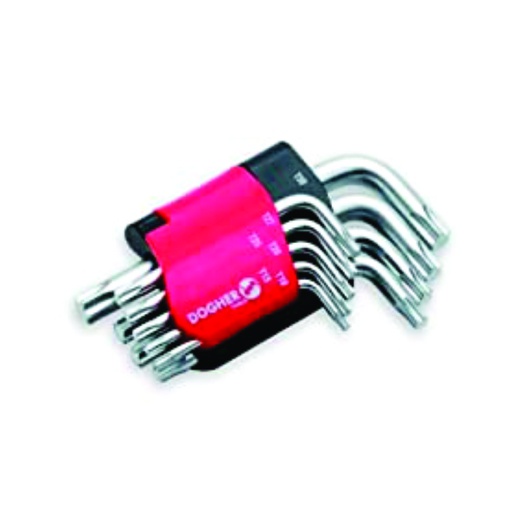 [HER.04.076] [606-009] DOGHER Juego de llaves Torx 10 a 50 de 9 Piezas