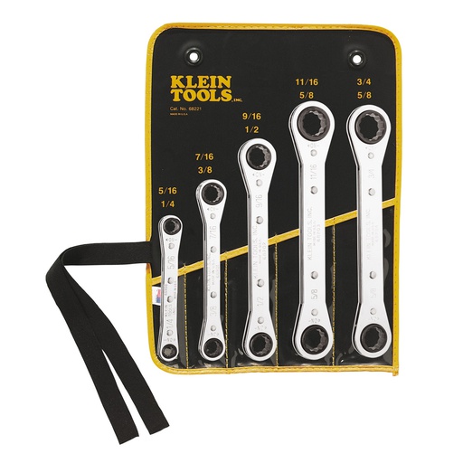 [HER.04.164] [68221] KLEIN Juego de 5 llaves ratchet