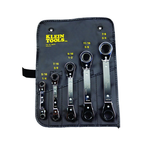 [HER.01.023] [68245] KLEIN Juego de 5 llaves ratchet reversible