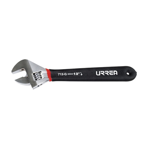 [HER.04.468] [712G] URREA Llave ajustable 12" rubber grip