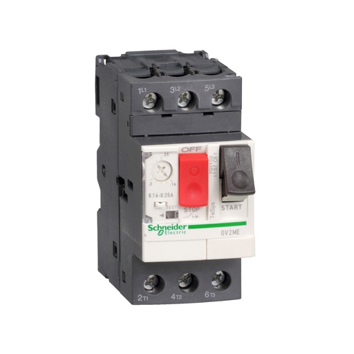 [AUT.01.452] [GV2ME14] Guardamotor termomagnético GV2-ME con terminales de abrazadera de tornillo, 3P/3d, 6-10A, TeSys