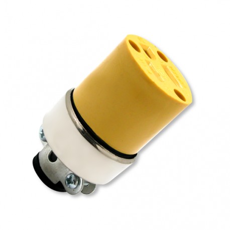 [WIR.03.329] [MSA111-3S] Tomacorriente con base de aluminio con abrazadera 3P, 15A, 125V