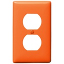 HUBBELL NP8OR Placa para interruptor doble de 1/8", 1 gang, naranja