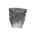 Codo 45 ̊ galvanizado de 4" para ducto cuadrado