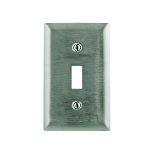 [WIR.03.271] [SS1] HUBBELL SS1 Placa para interruptor sencillo 1 gang, acero inoxidable