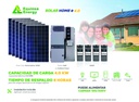 Sistema de 1 inversor / cargador de 4000W + 6 paneles solares de 340W + 4 baterías de 200Ah