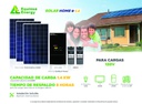 Sistema de 1 inversor / cargador de 1400W + 3 paneles solares de 340W + 2 baterías de 200Ah