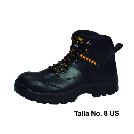 [HER.04.530] [137513] SURTEK Botas de seguridad negras con casquillo de acero talla 8 US