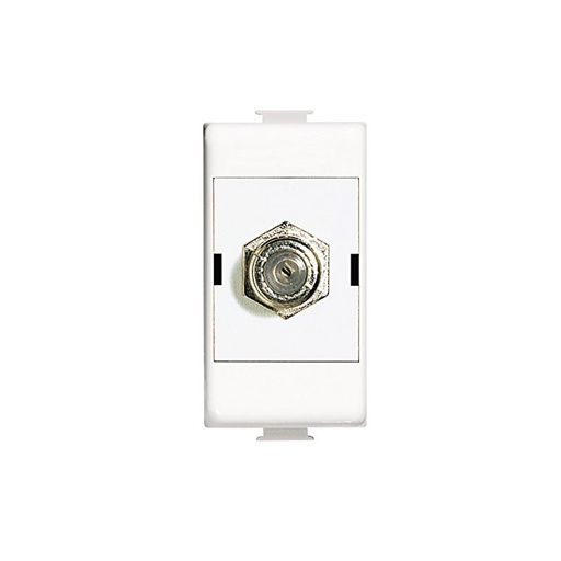 [AUT.01.645] [AM5173DF] BTICINO Conector coaxial TV tipo fiting, blanco
