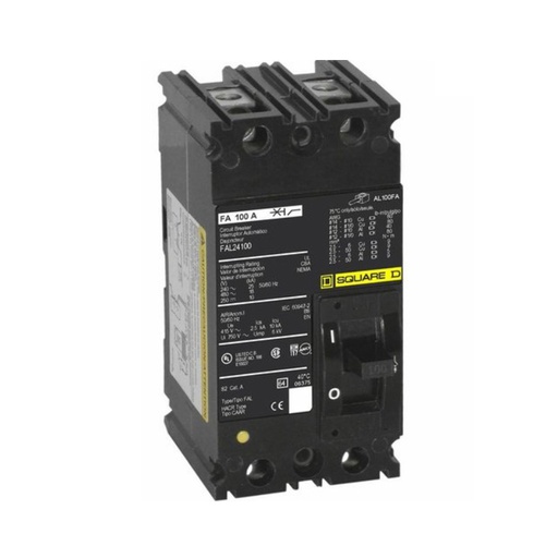 [DIS.01.1083] [FAL24015] Breaker termomagnético industrial FAL24015, 2P, 15A, 480V, 18kA
