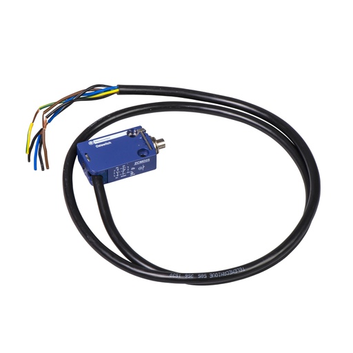 [AUT.02.076] [XCMD2110L1] Interruptor de final de carrera XCMD2110L1 con émbolo con extremo metálico, acción rápida, cable 1 metro, 1NC + 1NO, OsiSense XC