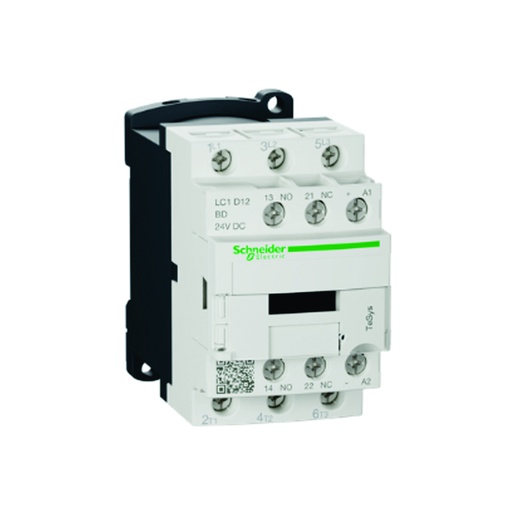 [AUT.01.332] Contactor 12A, 3P, bobina de 24V DC, AC-3 <=440V, 60 HZ, 1NA + 1NC, TeSys D