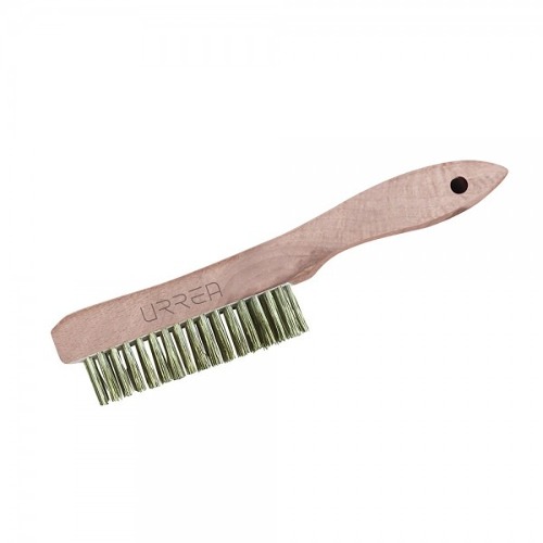 [HER.04.640] [UH1886] URREA Cepillo de alambre mango curvo de 4" x 16"