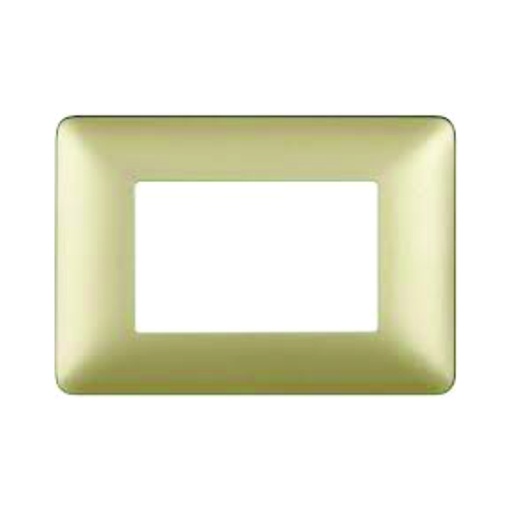 [AUT.01.584] BTICINO Placa Matix 3 módulos acabado metalizado color dorado