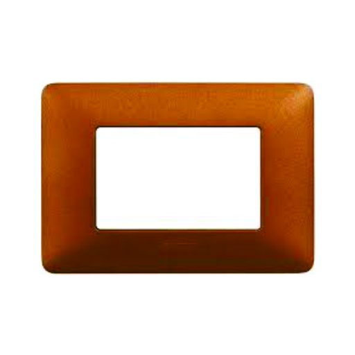 [AUT.01.586] BTICINO Placa Matix 3 módulos acabado texturizado color terracota