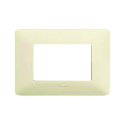 [AUT.01.581] [AM4803BAV] BTICINO Placa Matix 3 módulos color marfil natural