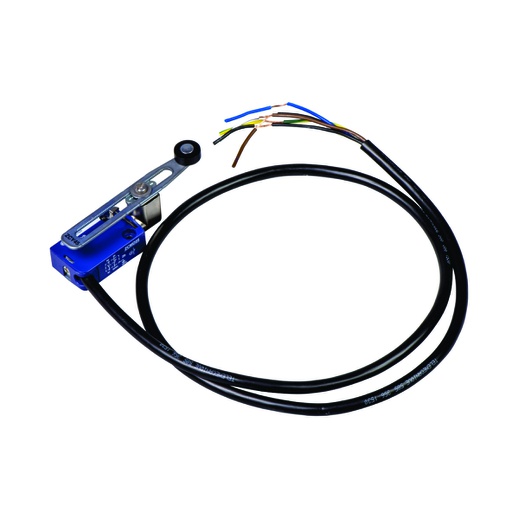 [AUT.02.095] Interruptor de final de carrera XCMD2145L1 con palanca de rodillo termoplástico, 1NC + 1NO, cable 1 metro, OsiSense XC