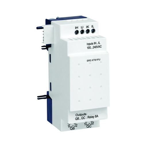 [AUT.07.030] [SR3XT61FU] Módulo de extensión de 4 entradas y 2 salidas discreto, I/O, 100→240V CA, 0.6 mA, Zelio Logic