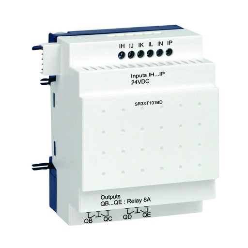 [AUT.07.033] [SR3XT101BD] Módulo de extensión de 6 entradas y 4 salidas discretas, I/O, 24V CD, 4mA, Zelio Logic