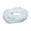 Protector en espiral blanco para cableado 14mm, bobina de 10 metros