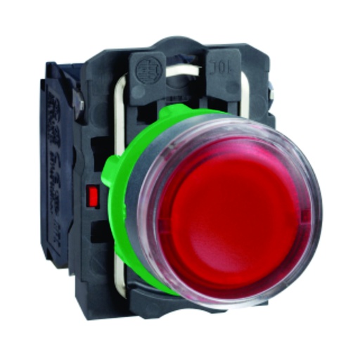 [AUT.04.130] [XB5-AW3465] Pulsador iluminado rojo, plástico, bombillo no incluido, 22mm, 1NA + 1NC, 250V, Harmony XB5