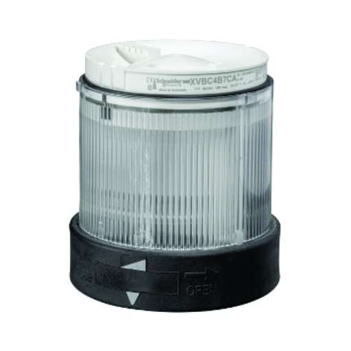 [AUT.04.208] [XVBC4M7] Unidad iluminada intermitente para banco de indicadores LEDintegrado, blanco, plástico, 70mm, 48→230V CA, Harmony XVB Universal