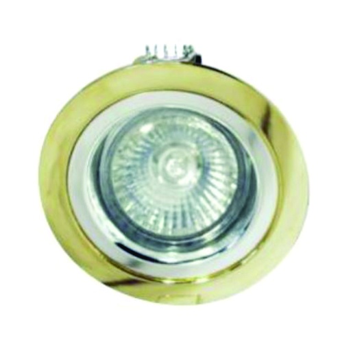 [ILU.01.1176] SYLVANIA Spot DI-1014, 3.5" para MR16, 50W máximo, 120V, color cromo y dorado