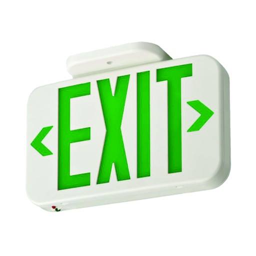 [ILU.08.052] LITHONIA Rótulo de salida LED EXG, letras color verde "EXIT", 120/277V AC, con batería de respaldo