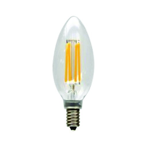 [ILU.06.542] MAXLITE Bombillo LED tipo torpedo 4W, 2700K, luz cálida, rosca E12