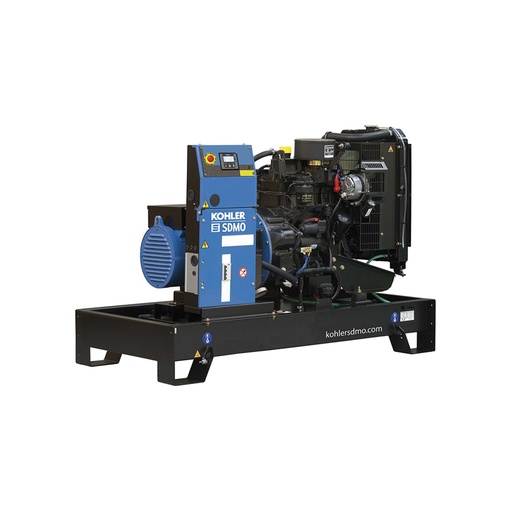 [GYC.07.192] [J30U-II] KOHLER-SDMO Generador 30Kw, sin cabina, 3PH, multivoltaje 208/240/480V, Nema 1, motor John Deere