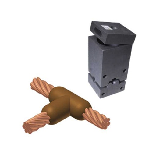 [CAB.12.086] [M243] M243 - Molde para soldadura exotérmica tipo CC-2 de cable 4/0 con cable 2/0 en T