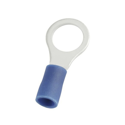 [CAB.09.062] [RV2-4] Terminal de ojo aislado RV2-4 azul para 16-14 AWG y tornillo # 8