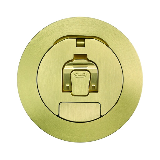 [WIR.03.609] HUBBELL S1R4CVRBRS Cubierta de bronce para caja de piso FRPT de 4" redonda